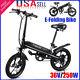 16 Folding Electric Bike With Pedal Assist 250w 36v 6ah Commuter E-bike Bicycle