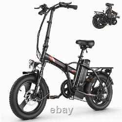 16Inch Folding Electric Bike Bicycle with Pedal Assist 350W 48V Commuter E-Bike
