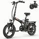 16inch Folding Electric Bike Bicycle With Pedal Assist 350w 48v Commuter E-bike