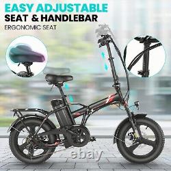 16Inch Folding Electric Bike Bicycle with Pedal Assist 350W 48V Commuter E-Bike