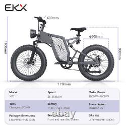 2000W Electric Bike for Adults 35AH 48V Mountain ebike Fat Tire Bicycles 34MPH