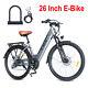 2024 E-bike 26'' Electric Bike For Adults 750w Motor Bicycle Commuter Ebike Gray
