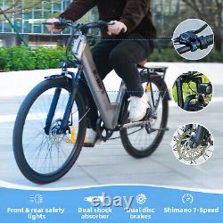 2024 E-Bike 26'' Electric Bike for Adults 750W Motor Bicycle Commuter Ebike Gray