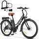 2024 Ebike 26'' Electric Bike City Commuter Bicycle 7 Speed E-bike Withlock Kit