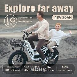 204 Electric Bike for Adults 1200W 48V 20Ah Removable Battery Step-Thru Ebikes
