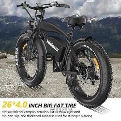 26 1200W Electric Bike Bicycle Fat Tire 35MPH Mountain Snow Beach City Ebike US