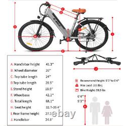 26'' Axiniu Electric Bicycle 500W Ebike City Beach E-bike for Adults 36V Battery