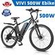26'' Electric Bike 500w Mountain Bicycle Commute Adults Ebike 21-speed 22mph Us