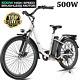 26'' Electric Bike 500w Mountain Bicycle For Adults Commuter Ebike +rear Rack#