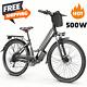 26'' Electric Bike Adult Mountain Bicycle 500w City Ebike With Li-battery 20mph