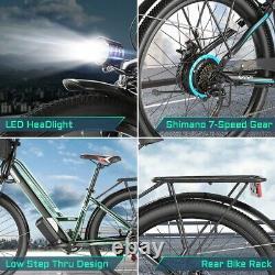 26'' Electric Bike Adult Mountain Bicycle 500W City Ebike with Li-Battery 20MPH