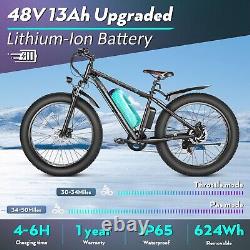 26 Electric Bike For Adults Off-Road 500W Ebike Fat Tire Mountain Bicycle SALE