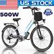 26 Electric Bike For Adults, 500w Mountain Bicycle Commuting Ebike Withrear Rack