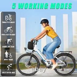 26 Electric Bike for Adults, 500W Mountain Bicycle Commuting EBike withRear Rack
