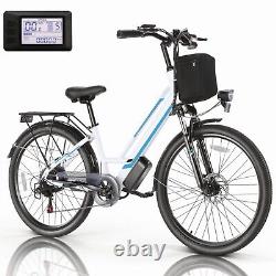 26 Electric Bike for Adults, 500W Mountain Bicycle Commuting EBike withRear Rack