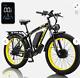 26 Fat Tire Electric Bicycles 3000w Ebikes For Adult 48v Dual Motor 35mph+