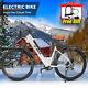 26'' Fat Tire Electric Bike, 750w Mountain Bicycle Li-battery For Adults Ebike