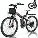 26 Folding Electric Bike 20mph E-mountain Bicycle Withlcd 500w 48v E-bike 21speed