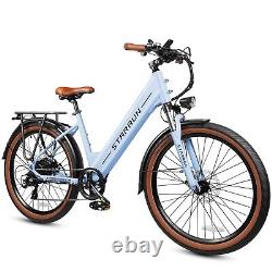 26'' STARRUN Electric Bike25Mph 750W Ebikes for Adults 7 Speed 48V with basket