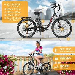 26In 500W 48V Electric Bike, E-Mountain Bicycle for Adults Cruiser e Bike withLCD