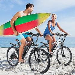 26in Electric Bike 500With48V Mountain Bicycle 22MPH 21 Speed EBike for Adult Teen