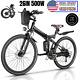 500w 26 Folding Electric Bike Mountain Bicycle Lithium Battery Commute Ebike Us