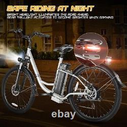 500W 48V Cruiser E-Bike, 26 Electric Bike Low-step Thru Bicycle Shimano 7Speed#