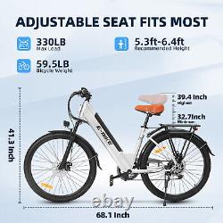 500W Ebike 26 Electric Bike Bicycle CommuterTire Mountain E-Bike Adults + Lock