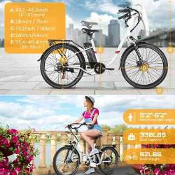 500W Electric Bike 26 E-Bike 7Speed Cruiser Bicycle with48V LI-Battery 50Miles