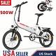 500w Electric Bike Folding Mountain Bicycle 48v 20mph 7 Speed Ebike For Adults