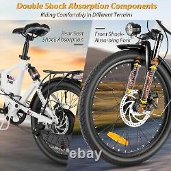 500W Electric Bike Folding Mountain Bicycle 48V 20MPH 7 Speed Ebike for Adults