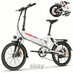 500W Electric Bike Folding Mountain Bicycle 48V 20MPH 7 Speed Ebike for Adults