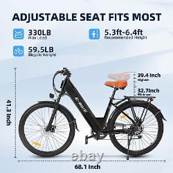 850W Ebike 26 Electric Bike Bicycle 25Mph CommuterTire Mountain Bikes 2024