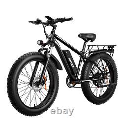 AMYET 1000W 26 Fat Tire All-Terrain Electric Bicycle Adult 28MPH Ebike 7-Speed