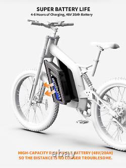 AOSTIRMOTOR 26 1500W Electric Bike Bicycle Ebike 48V/20A Li-Battery 7 Speed