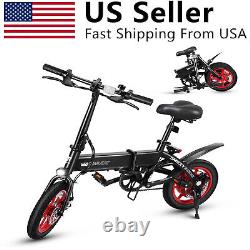 Adult Foldable Electric Bike 350W 36V Adjustable Seat Commuter Bicycle E-bike US