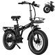 Adult Folding Electric Bike Bicycle 14/20 Snow Fat Tire City 48v 15ah Battery