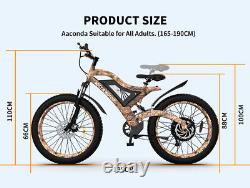 Aostirmotor Ebike 26 1500W Electric Bike Mountain Bicycle 48V/15A FatTire Ebike
