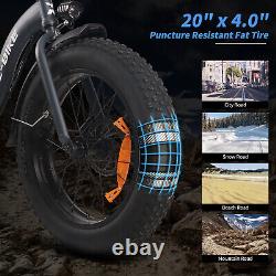 Axiniu 20 750W Electric Folding Bicycle Fat Tire 30MPH e-Bike Beach City Ebike