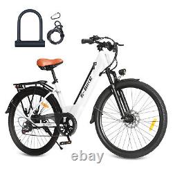 E-bike 26 750W Electric Bike Bicycle Fat Tire Mountain Snow E-bike White/Black