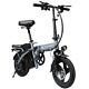 Ebkarocy Ebike 14 400w 48v Electric Folding Bike Bicycle For Adults White Gray