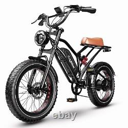 EUY 1000W 48V 25AH Fat Tire Electric Bike 30MPH Mountain Beach Bicycle-S4