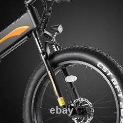 Ebike 26 500W Electric Bike Fat Tire Folding Mountain Bicycle 7-Speed for Adult