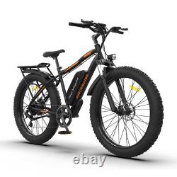 Ebike 26 750W 48V Electric Bike Mountain Bicycle Fat Tire 28mph Ebike 7 Speed