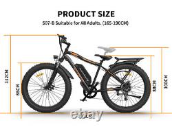 Ebike 26 750W 48V Electric Bike Mountain Bicycle Fat Tire 28mph Ebike 7 Speed