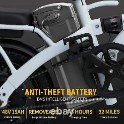 Ebikes Folding Electric Bike for Adults 14 400W Folding Ebike 48V 15AH Battery