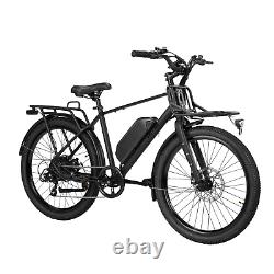Electric Bicycle 26 7 Spd E-Bike LCD Display 500W 48V Mountain Bike Step Beach