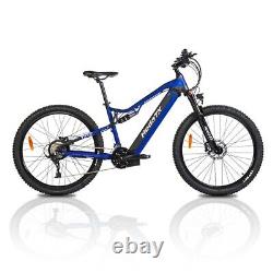 Electric Bicycle Ebike 27.5inch e-Mountain Bike 500W 48V City EMTB 27-Speed Blue