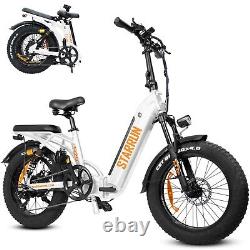 Electric Bike 1200W 48V/20Ah Dual Suspension Fat Tire28MPH Adult Step-Thru Ebike