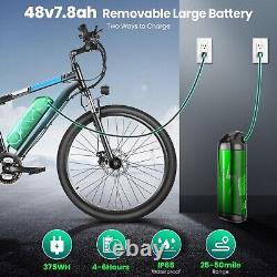 Electric Bike 26'' 500W Mountain Bicycle Commute Ebike Up to 50 Miles 22MPH US